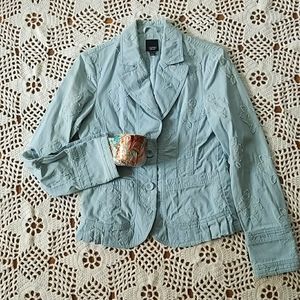 Floral Appliqué Blazer